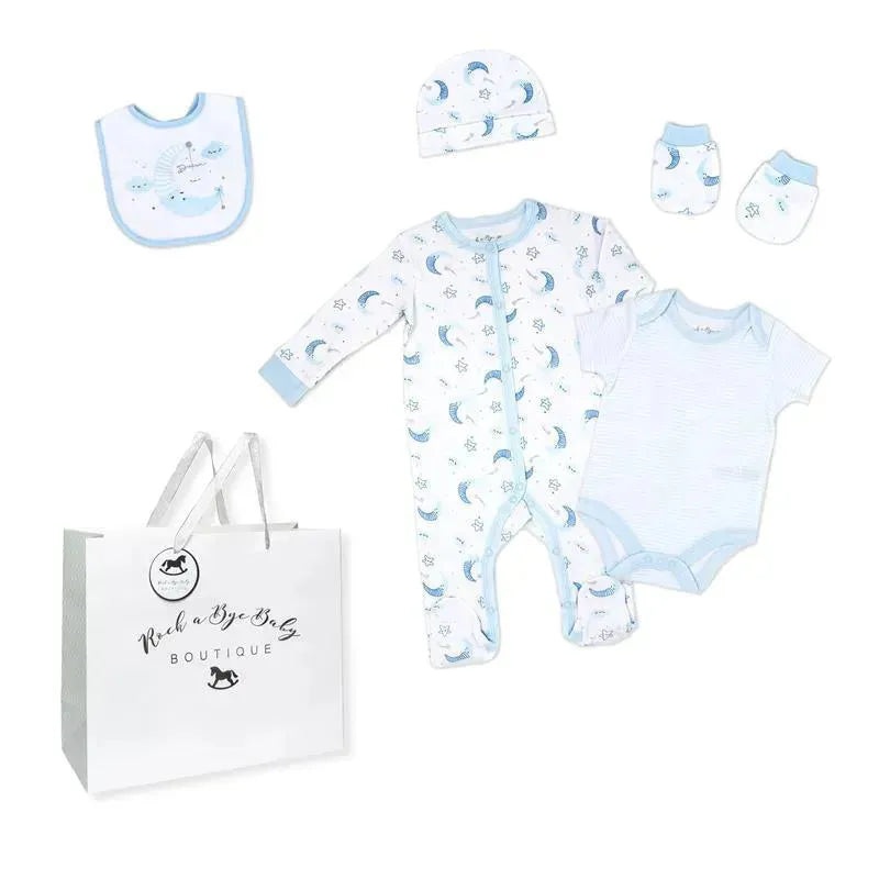 Rose Textiles – Boys 5 Piece Mesh Bag Set, Moon
