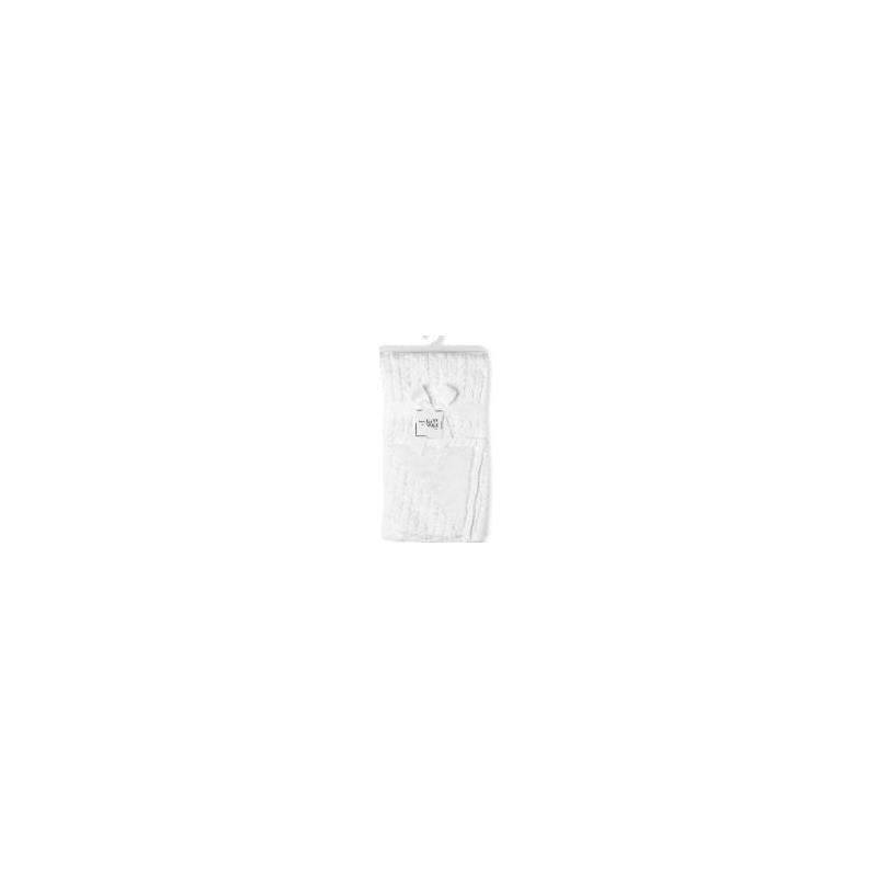 Rose Textiles – Cable Knit Sherpa Blanket, White