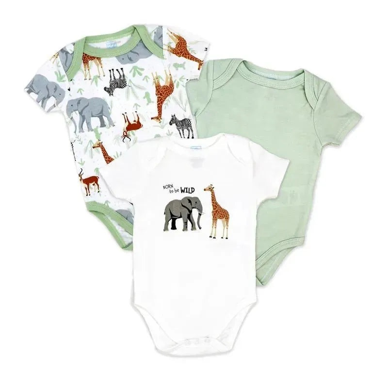 Rose Textiles – Neutral 3 Pack Bodysuit Set, Safari