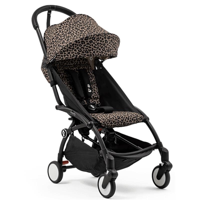Stokke – Yoyo Stroller Bundle, Black Frame & Leopard 6+ Color Pack