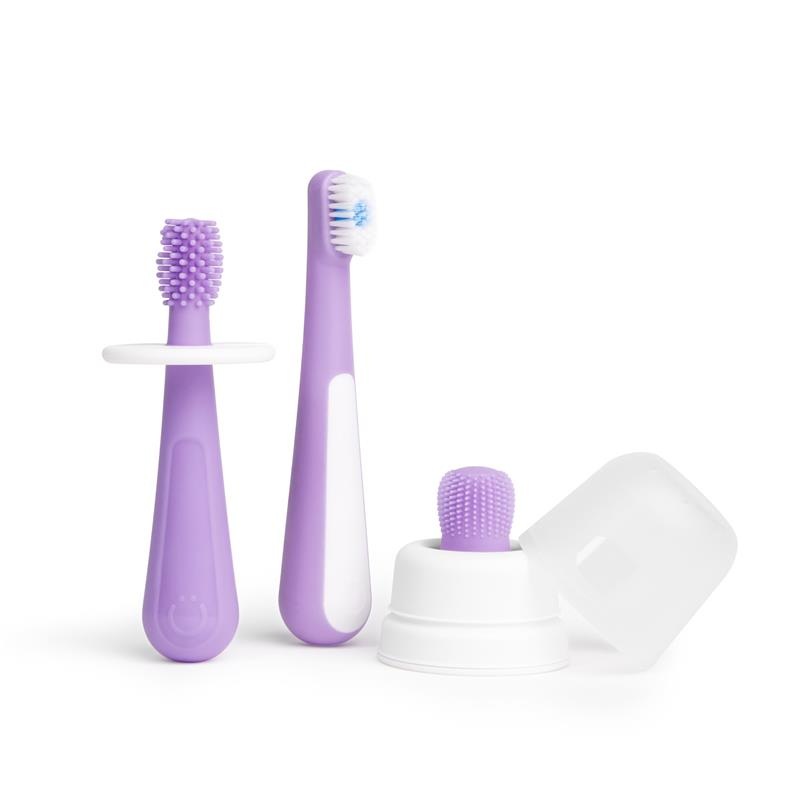 Ubbi – Grow with Me Toothbrush Training Set for Babies and Toddlers, Purple