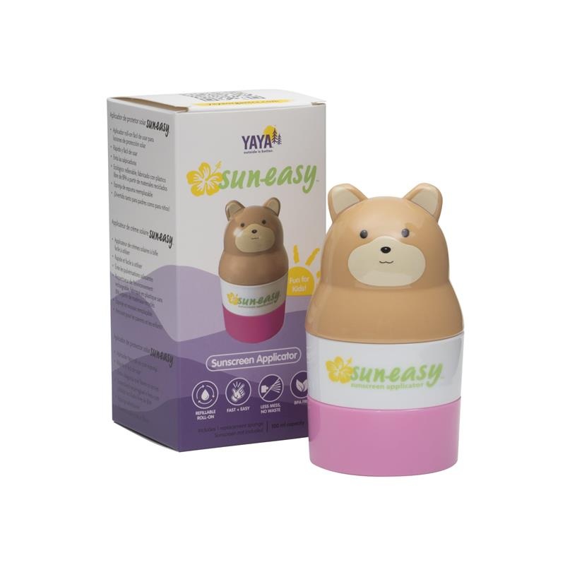 Yaya Organics – Sun-Easy Sunscreen Applicator Teddy Bear Pink
