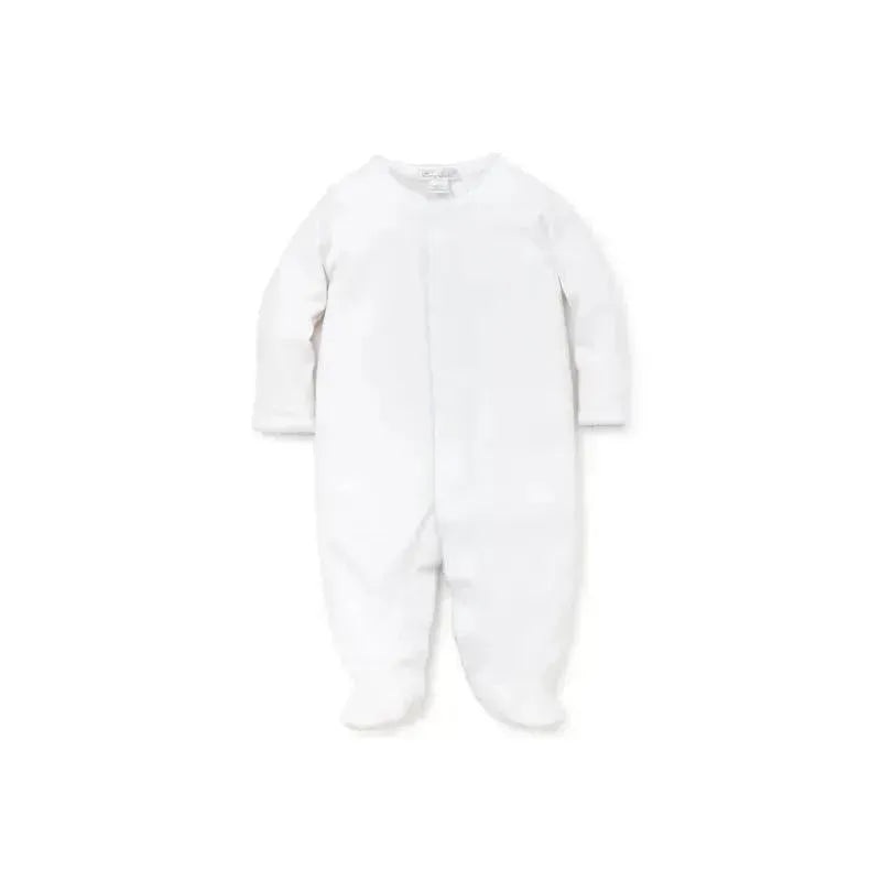 Kissy Kissy New Premier Basics Footie, White/Light Blue