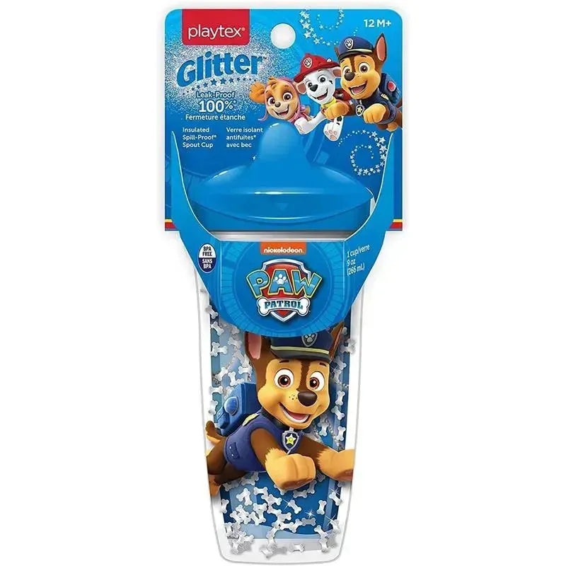 Playtex – Sispsters, Stage 3 Paw Patrol Glitter Spout Cup, Spill-Proof, Leak-Proof, Break-Proof, 9 Ounce