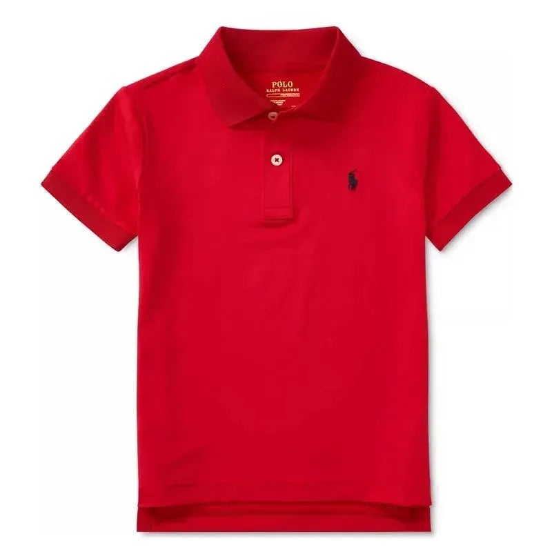 Ralph Lauren Baby – Boys Performance Jersey Polo Shirt, Red