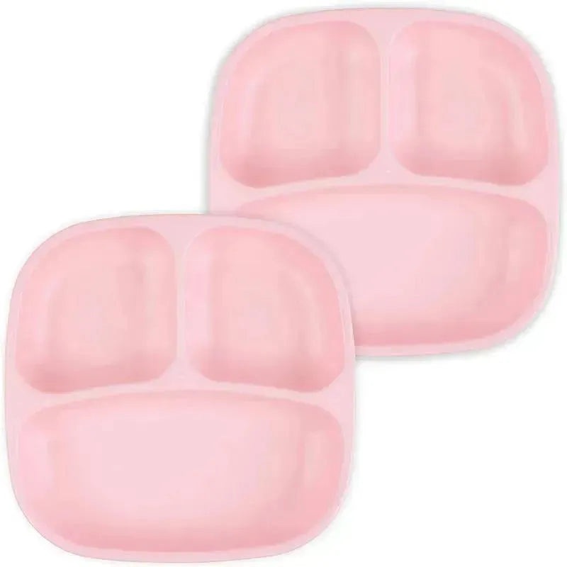 Re-Play – Deep Walled 3 Compartment Plates, Pack of 2, Ice Pink