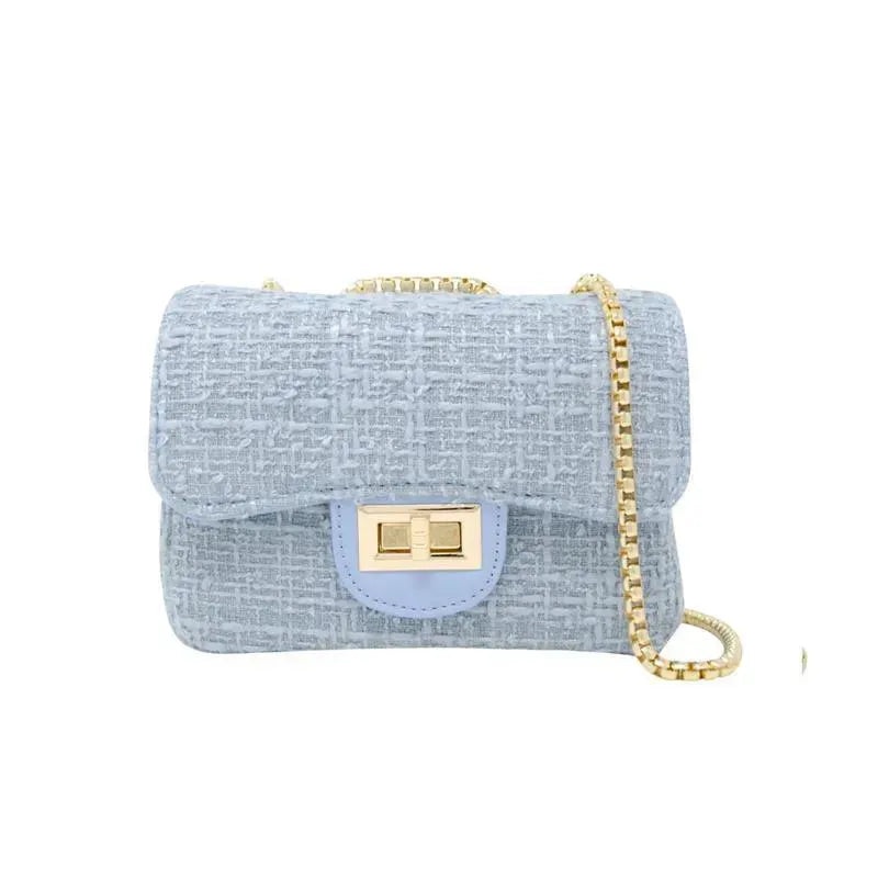 Tiny Treats – Classic Large Tweed Handbag, Blue