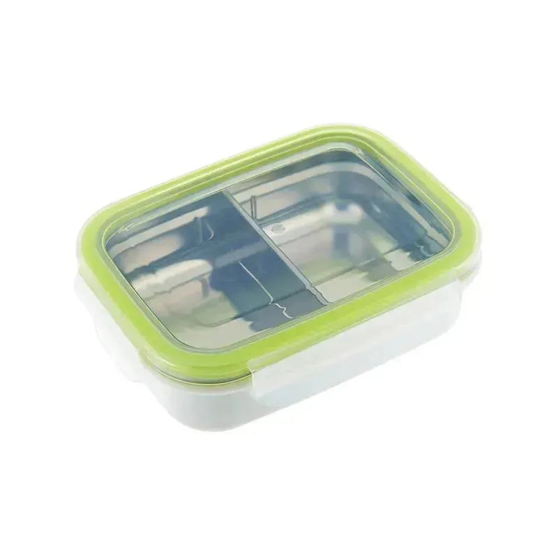 Innobaby – Keepin’ Fresh Stainless Steel Divided Bento Snack Box, 11 oz, Green
