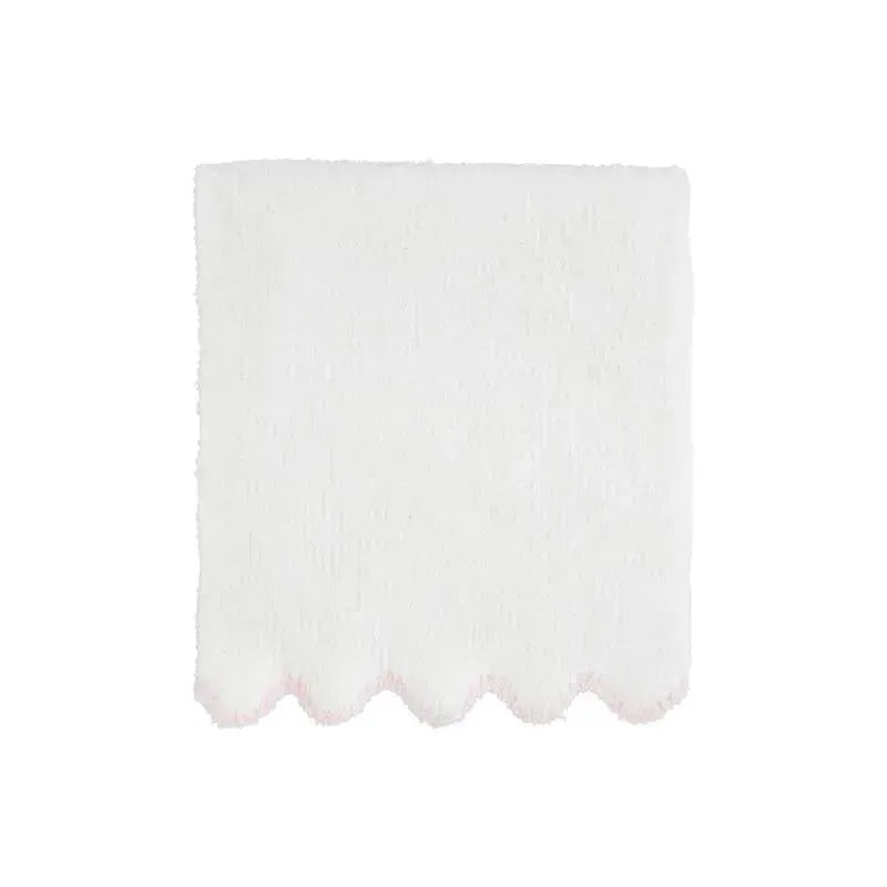 Mud Pie – Pink Scallop Chenille Blanket