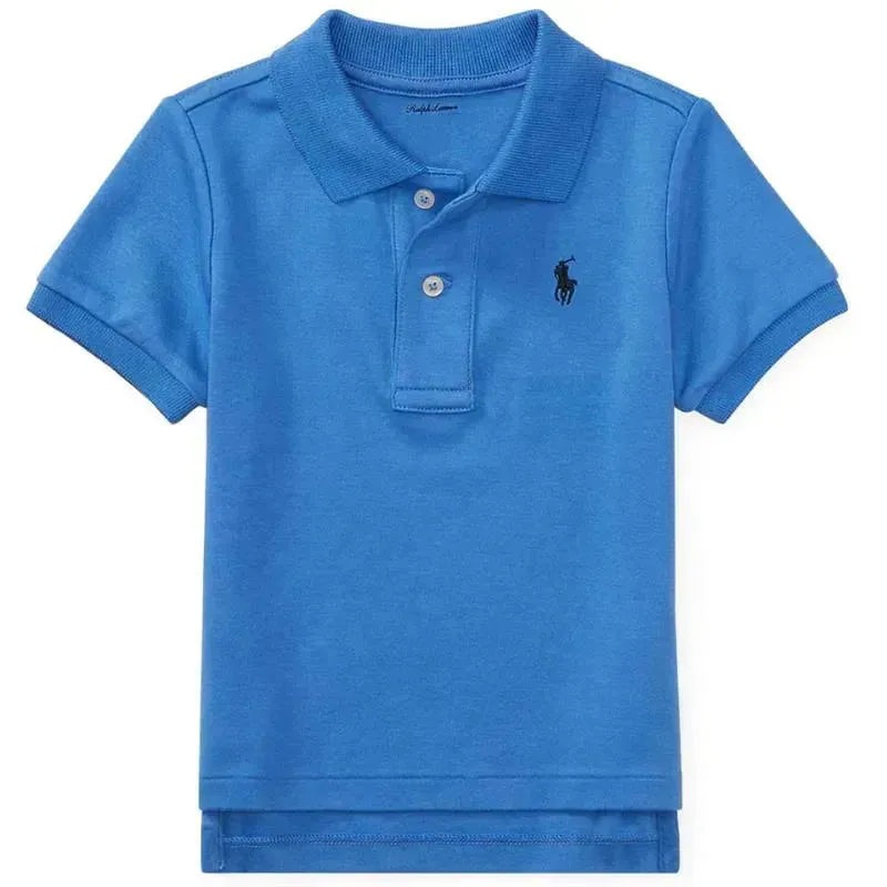 Ralph Lauren Baby – Cotton Interlock Polo Shirt, Scot Blue