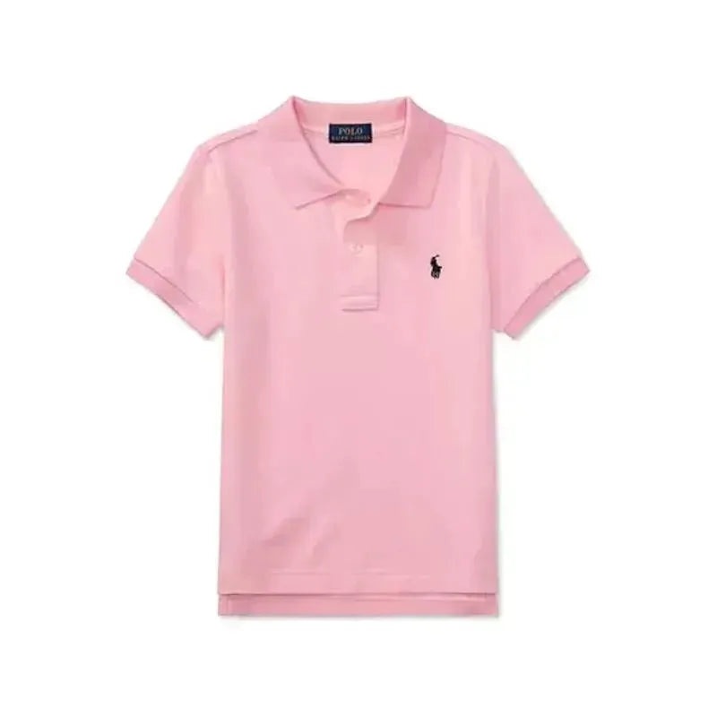 Ralph Lauren Baby – Short-Sleeve Basic Mesh Polo, Carmel Pink