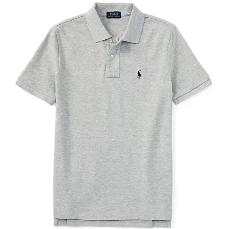 Ralph Lauren Baby – Short-Sleeve Basic Mesh Polo, Grey Heather