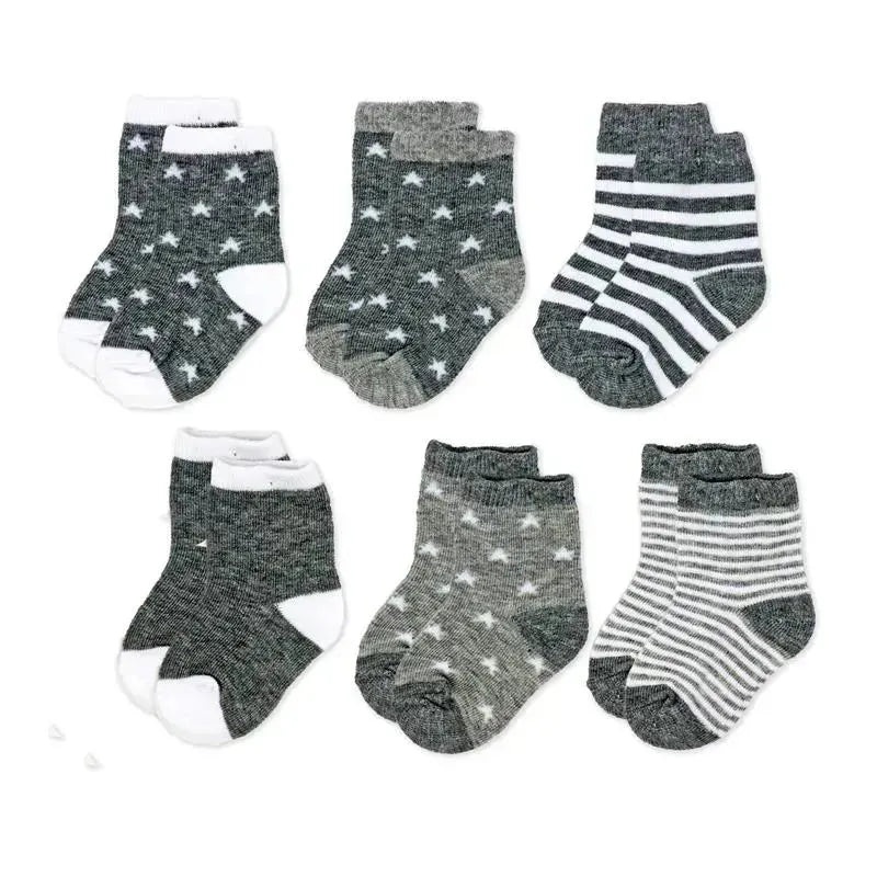 Rose Textiles – 6 Pars Crew Sock In A Box, Boys