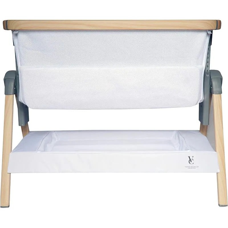 Venice Child – California Dreaming Bedside Crib Bassinet With Travel Bag, White Wood