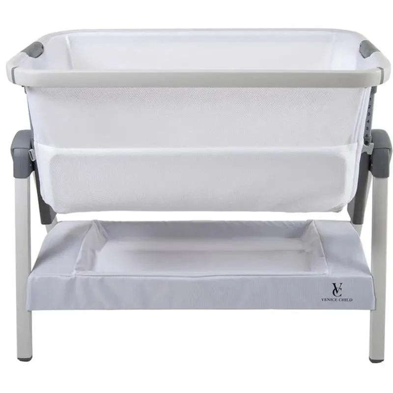 Venice Child – California Dreaming Bedside Crib Bassinet With Travel Case, White