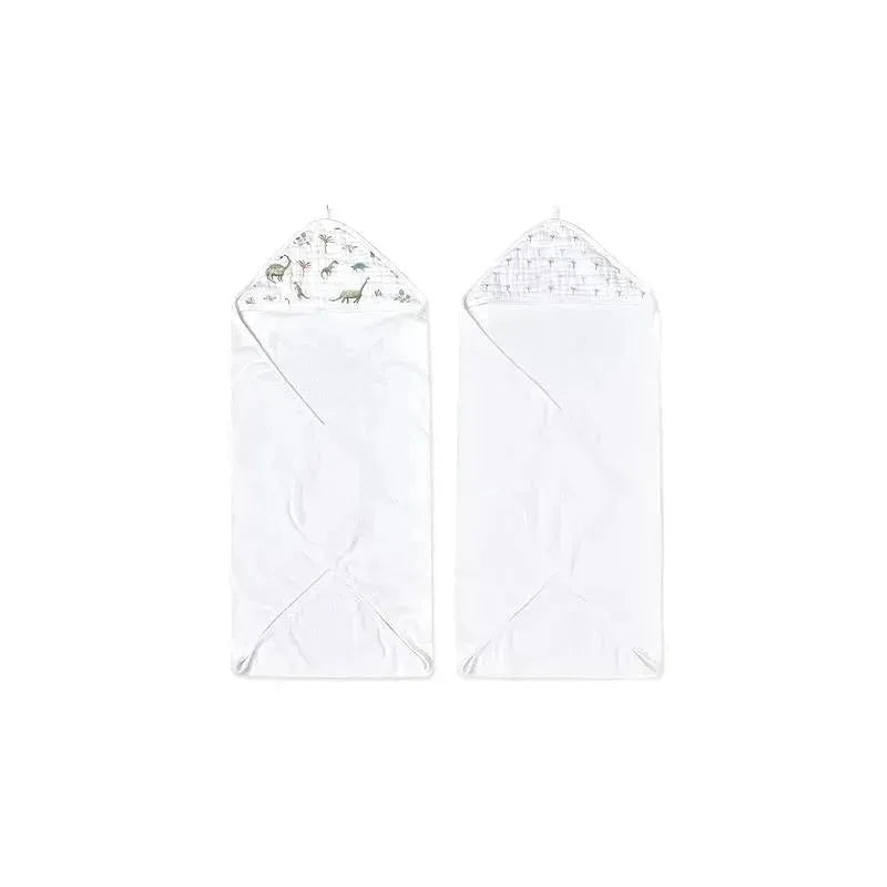 Aden + Anais – 2Pk Essentials Hooded Dino Jungle Baby Bath Towel
