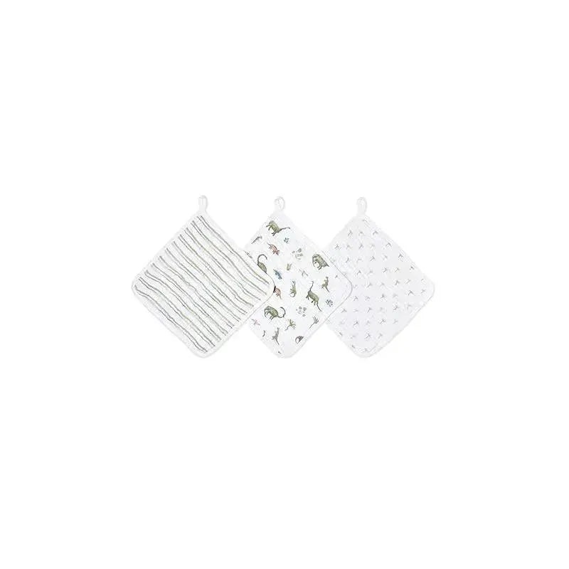 Aden + Anais – 3Pk Essentials Classic Dino Jungle Washcloth Set