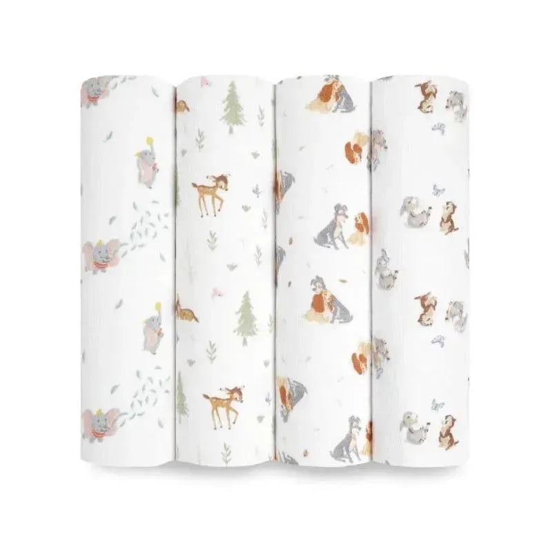 Aden + Anais – 4Pk Disney + Friends Blanket Swaddles