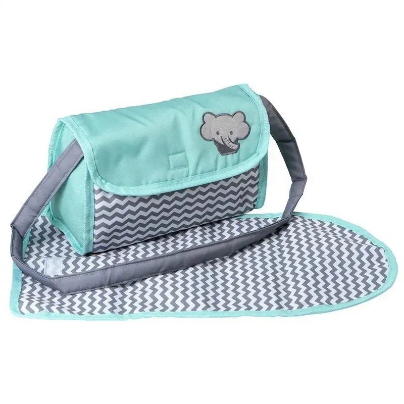 Adora – Baby Doll Diaper Bag, Includes Changing Mat and 2 Doll Diapers, Zig Zag Print