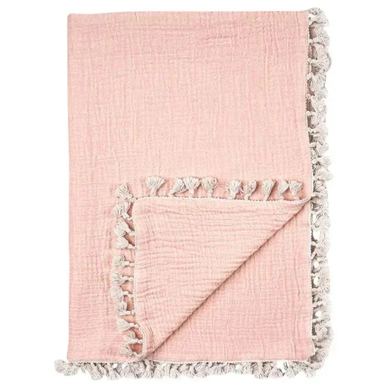 Crane – 6-Layer Muslin Blanket, Desert Rose