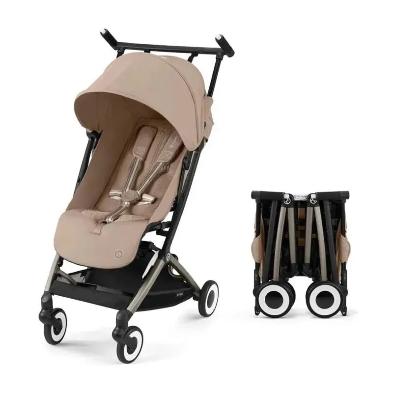 Cybex – Libelle Lightweight Travel Baby Stroller with Ultra Compact Carry On Fold, Almond Beige