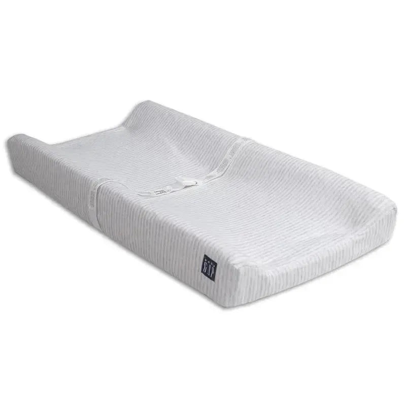 Delta Children – Gap BabyGap Contoured Changing Pad with Cooling Cover, Grey Stripe