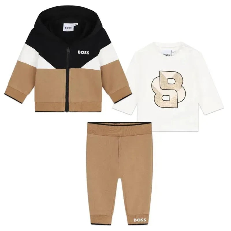 Hugo Boss Baby – Cotton Baby Set, Brown