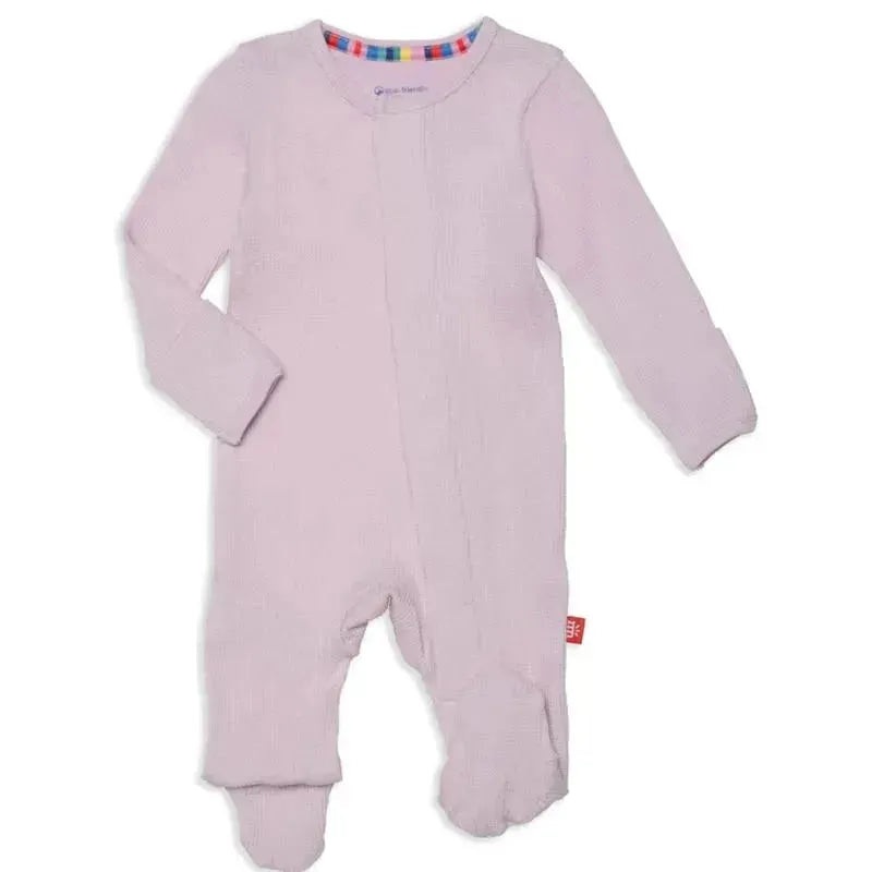 Magnificent Baby – Lilac Snow Waffle Modal Footie