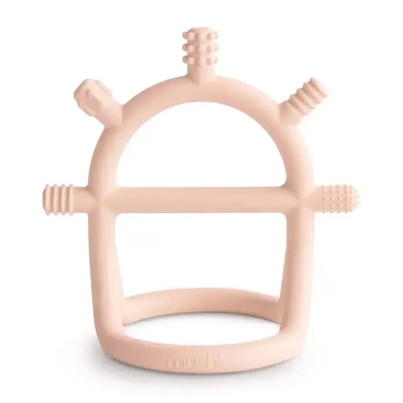 Mushie – No-Drop Sensory Teether, Blush