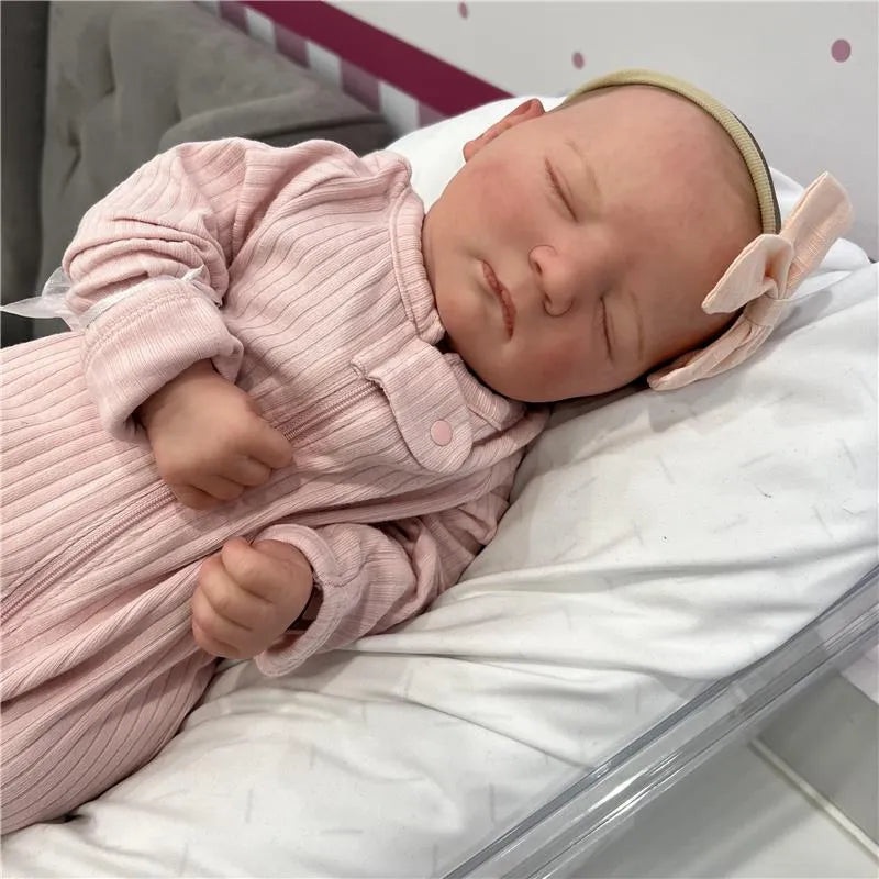 Reborn Baby Doll – White Vinyl, Jennie Asleep 2