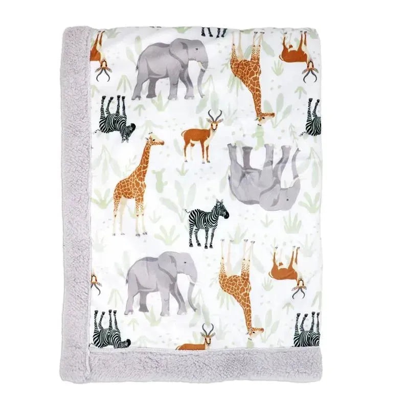 Rose Textiles – 2 Layer Mink Blanket, Sage Safari