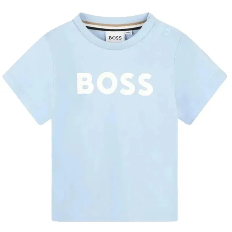 Hugo Boss Baby – Short Sleeve Basic Logo Tee, Blue