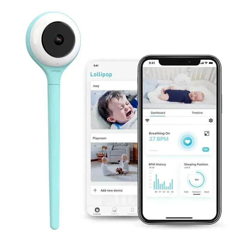 Lollipop – Baby Monitor Full-Featured Smart Wi-Fi Camera, Turquoise
