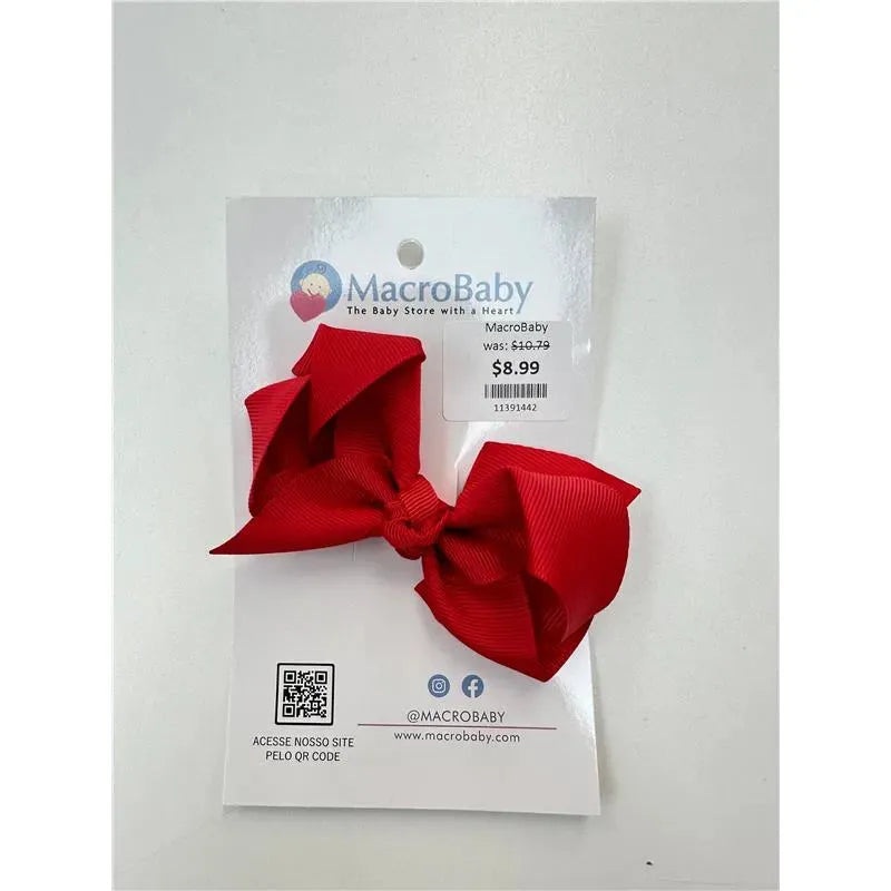 MacroBaby – Hair Bow Medium, Red