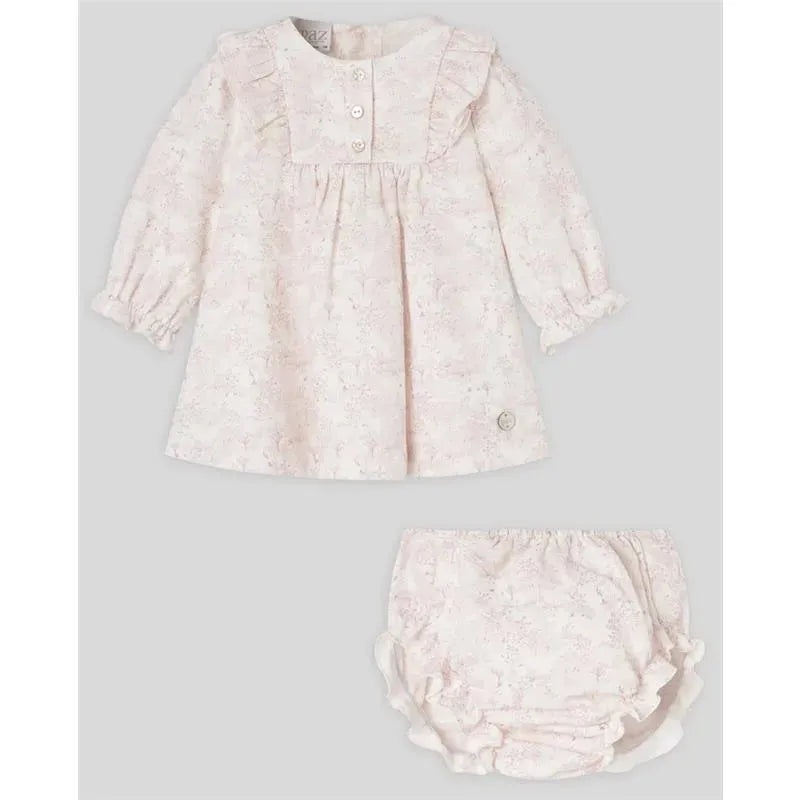 Paz Rodriguez – Baby Dress & Bloomer Set, Powder Pink