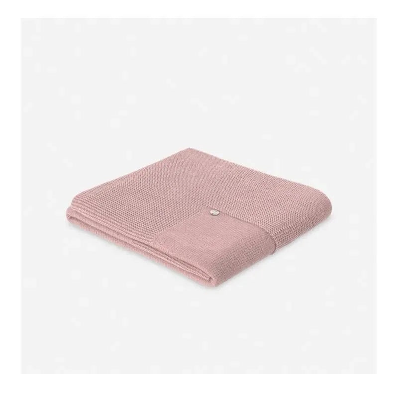 Paz Rodriguez – Baby Knit Newborn Blanket Esencial, Chalk Pink