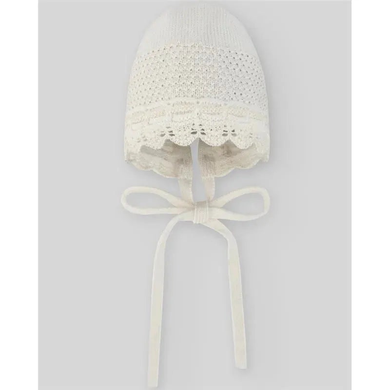 Paz Rodriguez – Baby Knit Newborn Bonnet, Cream/Beige