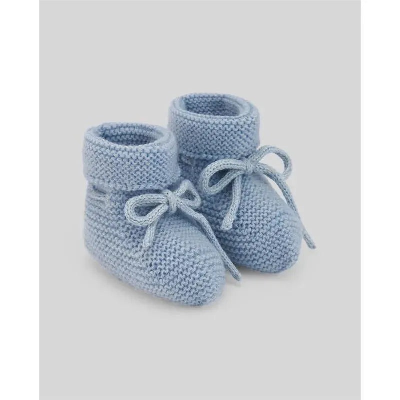 Paz Rodriguez – Baby Knit Newborn Booties Esencial, Chalk Blue