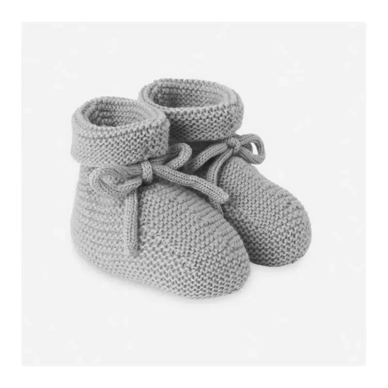 Paz Rodriguez – Baby Knit Newborn Booties Esencial, Grey Pearl