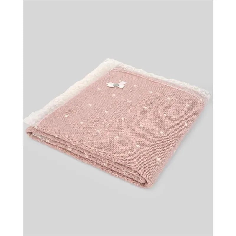 Paz Rodriguez – Baby Knit Newborn Hadas Blanket, Powder Pink/Beige