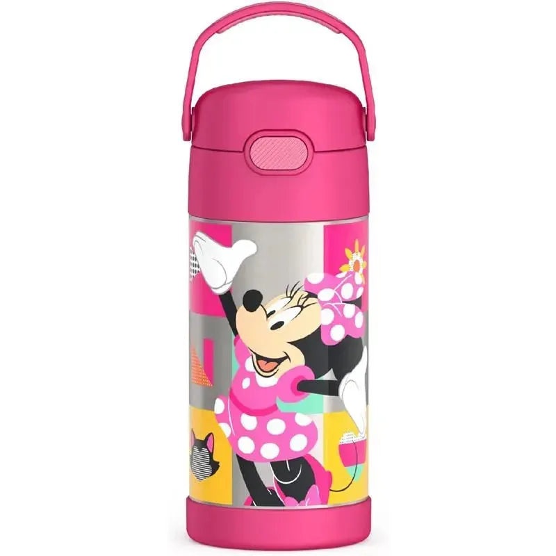 THERMOS – Vacuum Insulated Stainless Steel 12oz Straw Bottle, Minnie Mouse