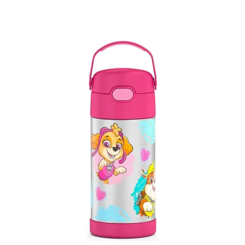 THERMOS – Vacuum Insulated Stainless Steel 12oz Straw Bottle, Paw Patrol Girl