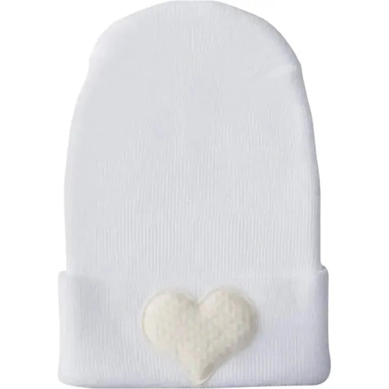 Adora Baby Gifts – Newborn Baby Hospital Hat, Fuzzy Ivory Heart