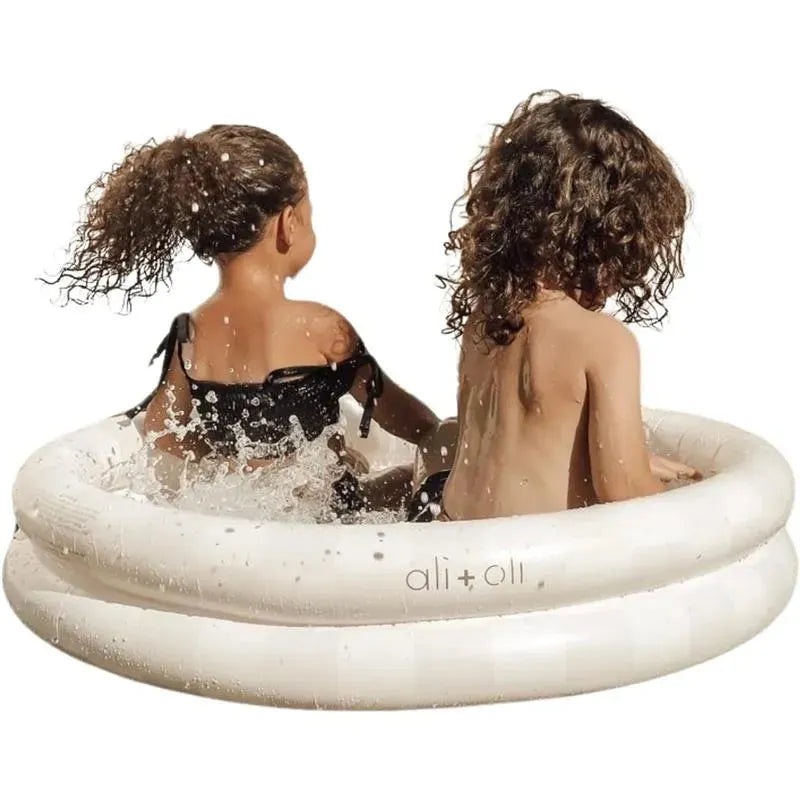 Ali + Oli – Two Rings Small Kids Inflatable Pool 35 In (Checkers)