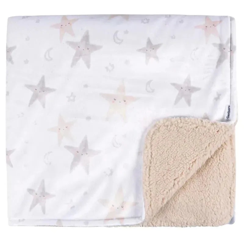 Gerber Bedding – 1Pk 2Ply Plush Blanket | Neutral Celestial