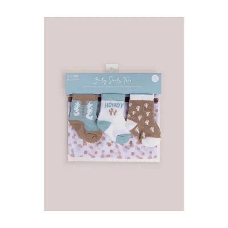 Jujube – Baby Socks Trio, Howdy Partner Blue