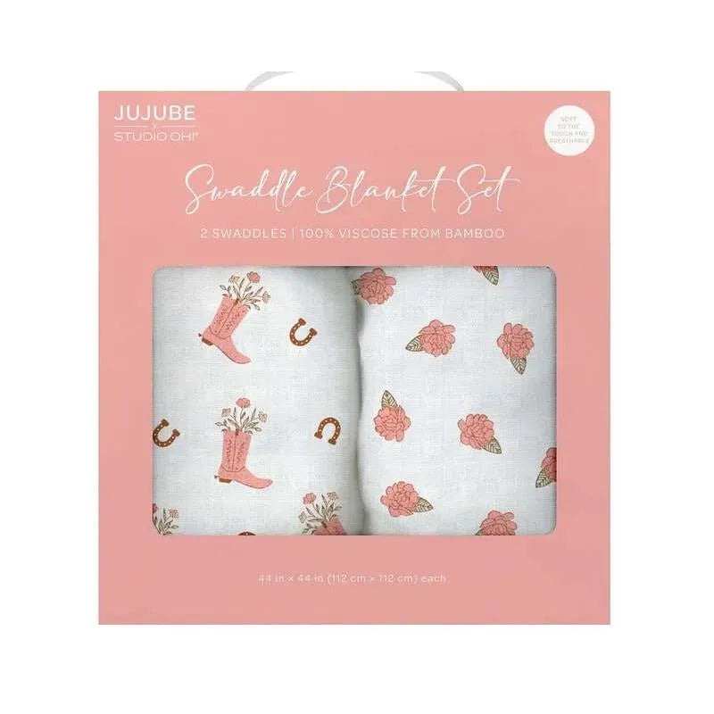 Jujube – Swaddle Blanket Set, Bloomin’ Boot