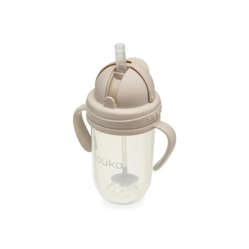 Nouka – Non- Spill Weighted Straw Cup 9 Oz, Soft Sand