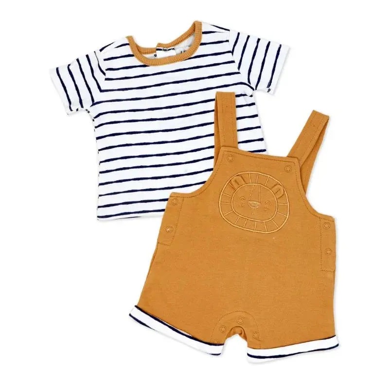 Rose Textile – 2Pk Baby Boy’s Lion Dungaree Set