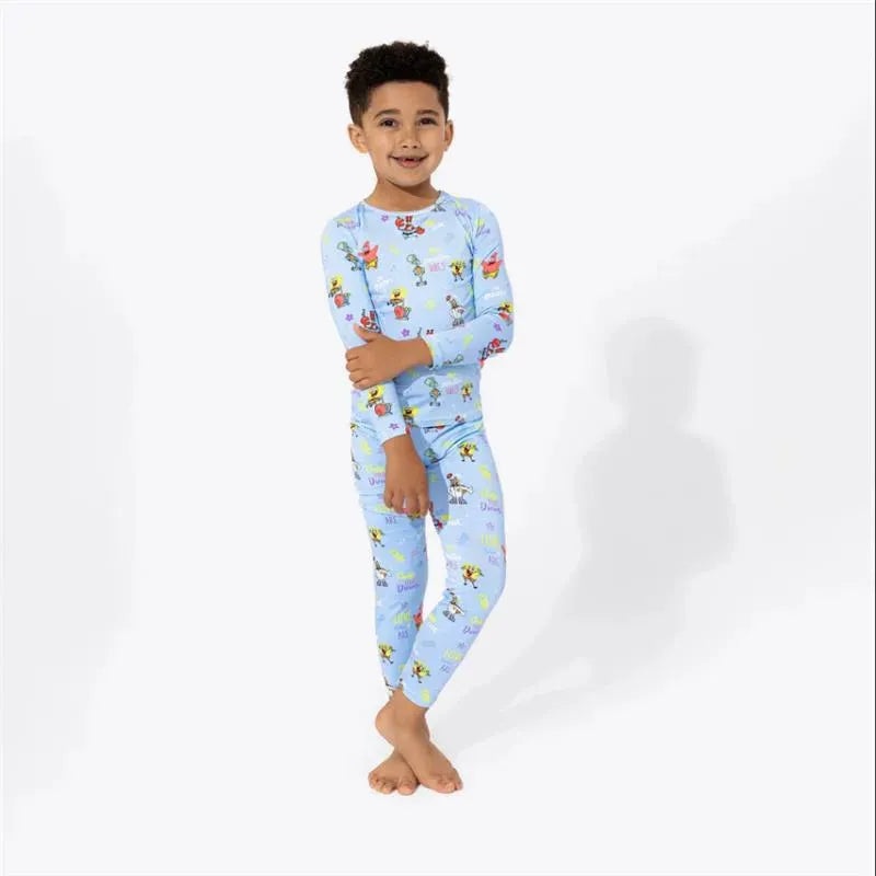 Bellabu Bear – Spongebob Squarepants, Good Vibes Bamboo Kids Pajamas